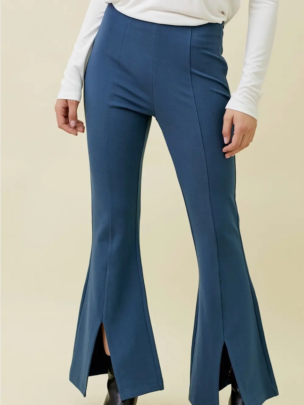 (627) Front Slit Pants - NWT - Blue